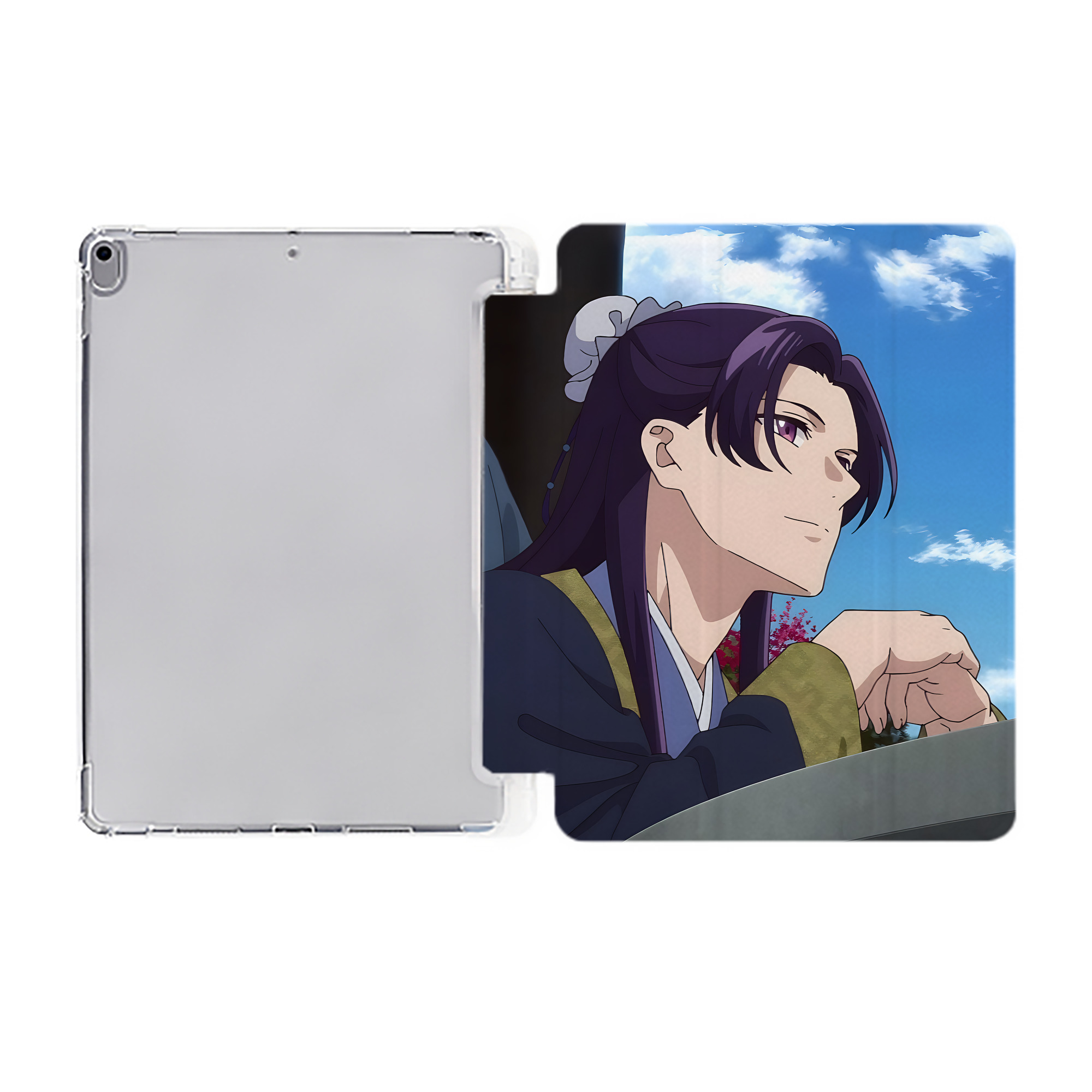 （画像用） 薬屋のひとりごと The Apothecary Diaries IPad ケース ペン収納付き 三つ折りスタンド PUレザー×シリコン 対応機種9.5/10.5/10.9インチ